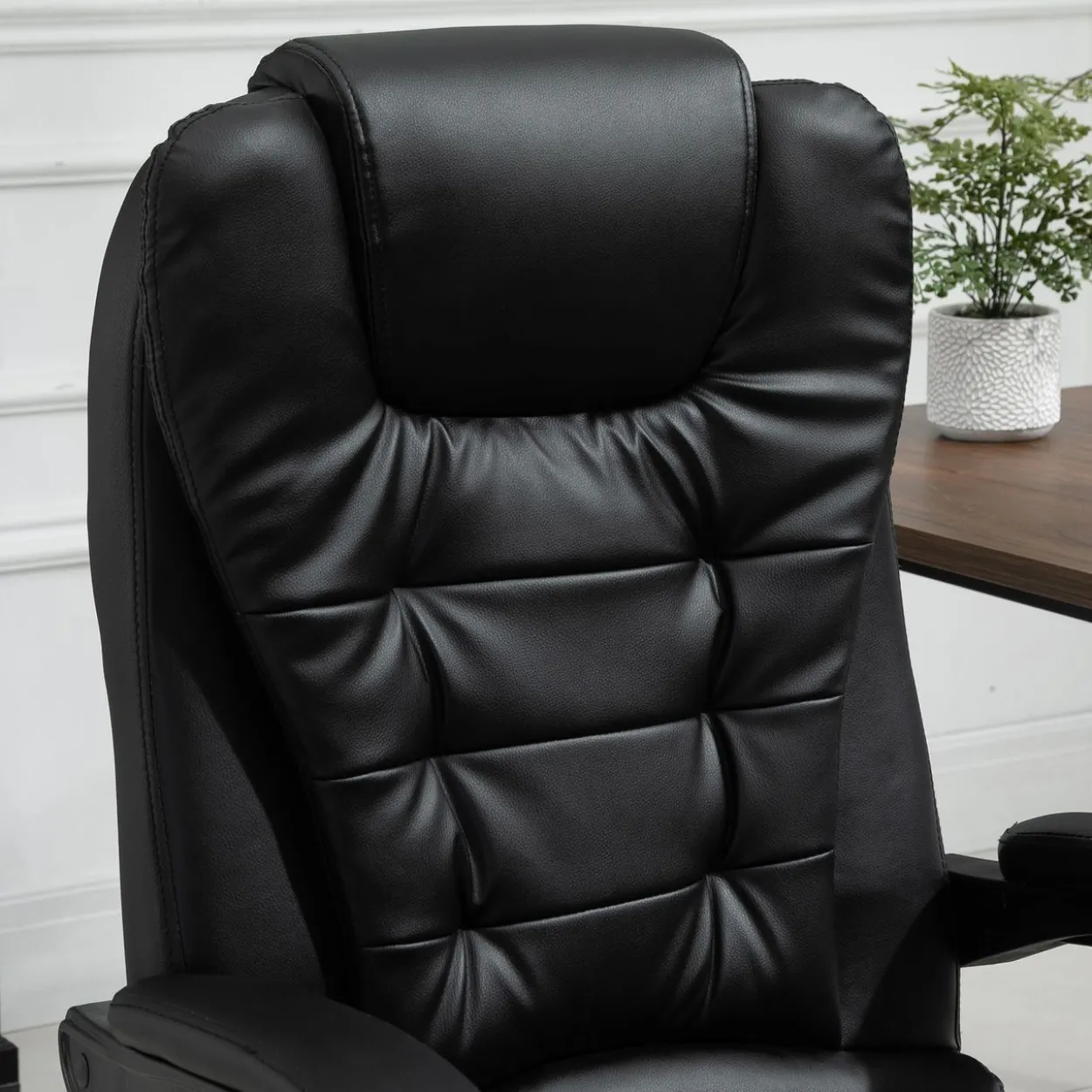 Massagesessel Chefsessel Schwarz 67 x 79 x 111-121 cm