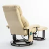 Massagesessel mit Fußhocker & Heizfunktion - Beige