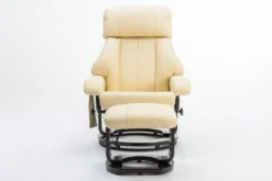 Massagesessel mit Fußhocker & Heizfunktion - Beige
