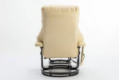 Massagesessel mit Fußhocker & Heizfunktion - Beige