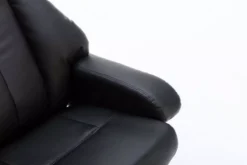 Massagesessel mit Fußhocker & Heizfunktion - Schwarz