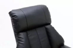 Massagesessel mit Fußhocker & Heizfunktion - Schwarz