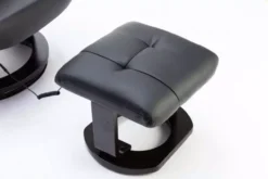 Massagesessel mit Fußhocker & Heizfunktion - Schwarz