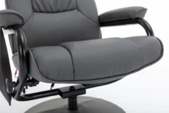Massagesessel mit Heizfunktion & Fußhocker - Grau