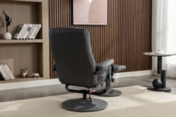 Massagesessel mit Heizfunktion & Fußhocker - Grau