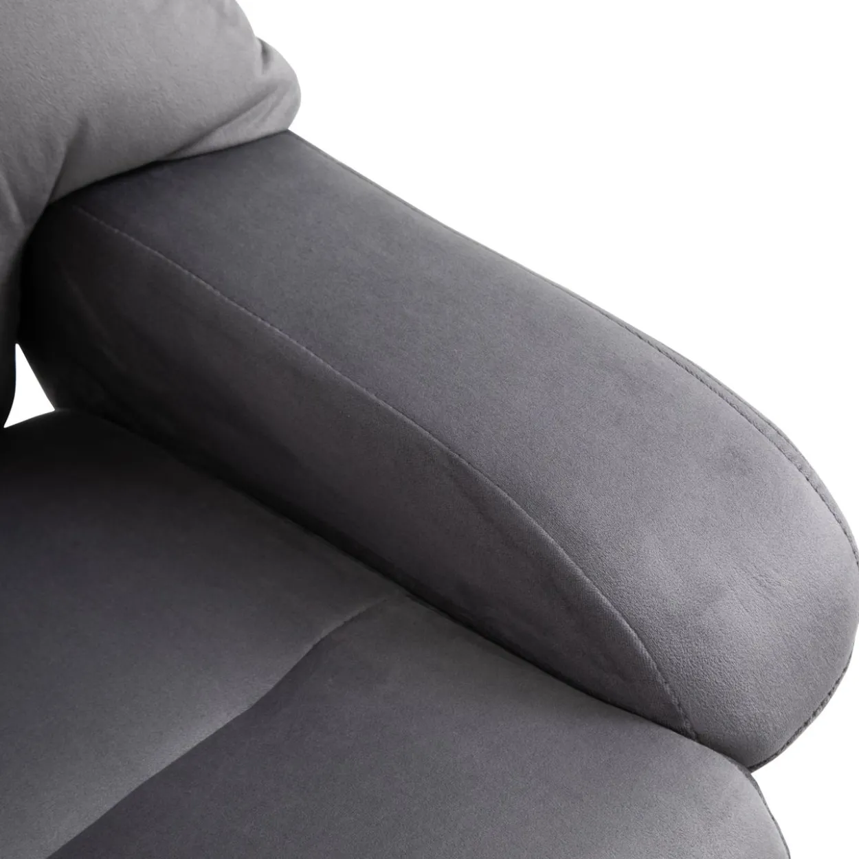 Massagesessel mit Hocker Liegefunktion+Massagefunktion Grau