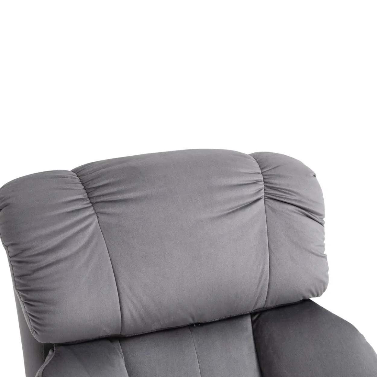 Massagesessel mit Hocker Liegefunktion+Massagefunktion Grau