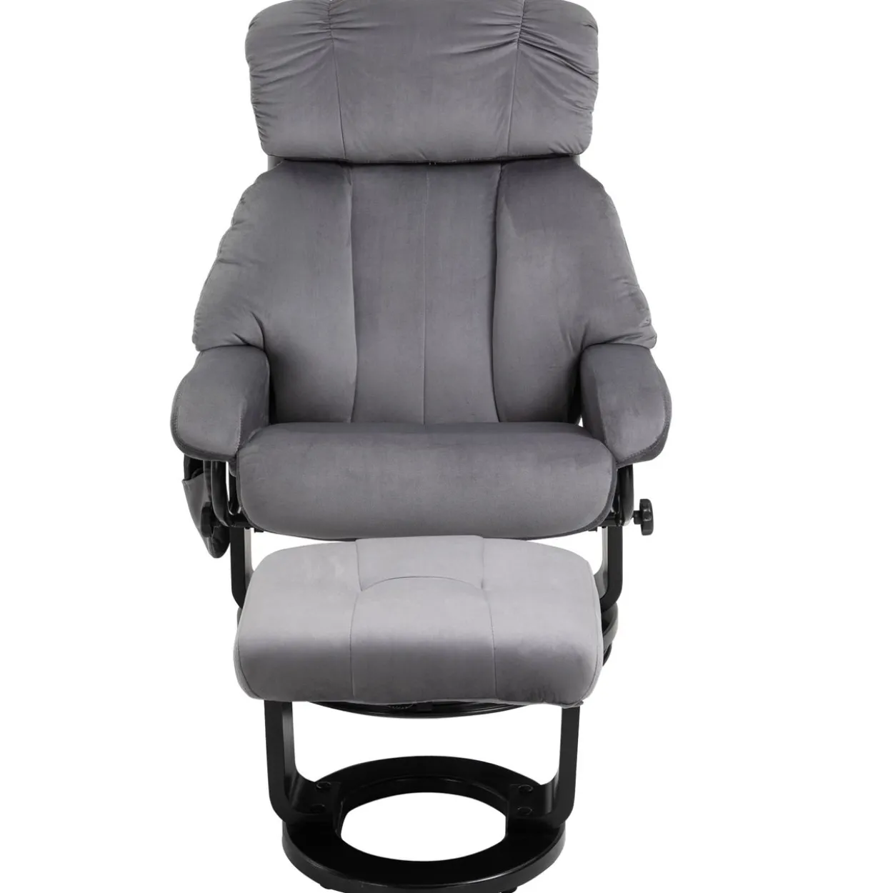 Massagesessel mit Hocker Liegefunktion+Massagefunktion Grau