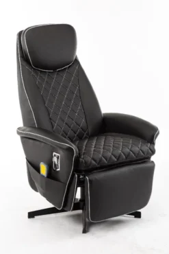 Massagesessel mit 8 Motoren und Heizfunktion – Schwarz