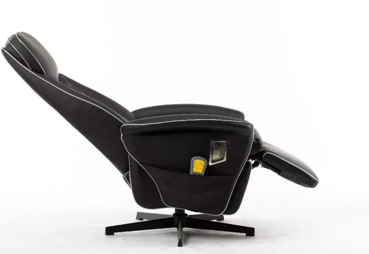 Massagesessel mit 8 Motoren und Heizfunktion – Schwarz