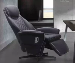 Massagesessel mit 8 Motoren und Heizfunktion – Schwarz