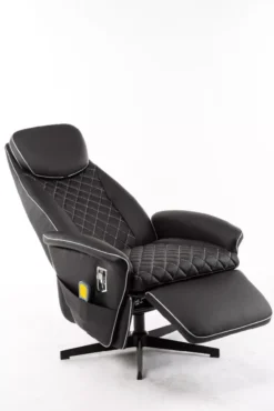 Massagesessel mit 8 Motoren und Heizfunktion – Schwarz