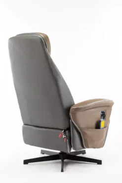 Massagesessel mit 8 Motoren und Heizfunktion – Hellbraun
