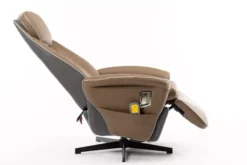 Massagesessel mit 8 Motoren und Heizfunktion – Hellbraun