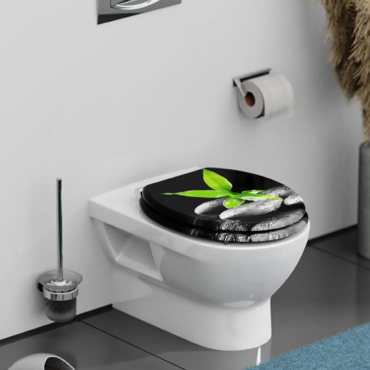MDF WC-Sitz DARK STONES AND BAMBOO