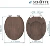 MDF WC-Sitz DARK WOOD