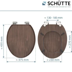 MDF WC-Sitz DARK WOOD