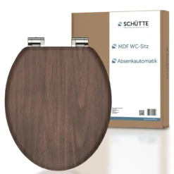 MDF WC-Sitz DARK WOOD