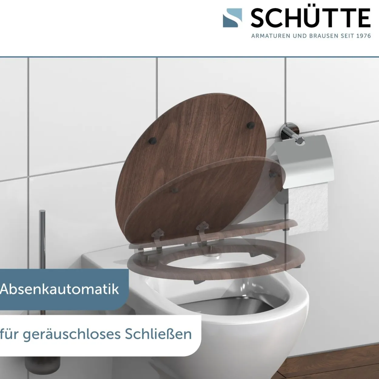 MDF WC-Sitz DARK WOOD