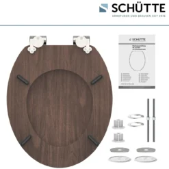 MDF WC-Sitz DARK WOOD