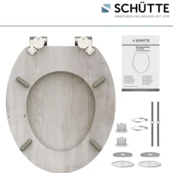 MDF WC-Sitz LIGHT WOOD