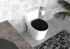 MDF WC-Sitz Soft Touch schwarz