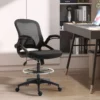 Mesh Ergonomischer Bürostuhl mit Rollen drehbar, schwarz