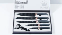 Messerset Carbon Design 5 Messer im Set inkl. gratis Schäler