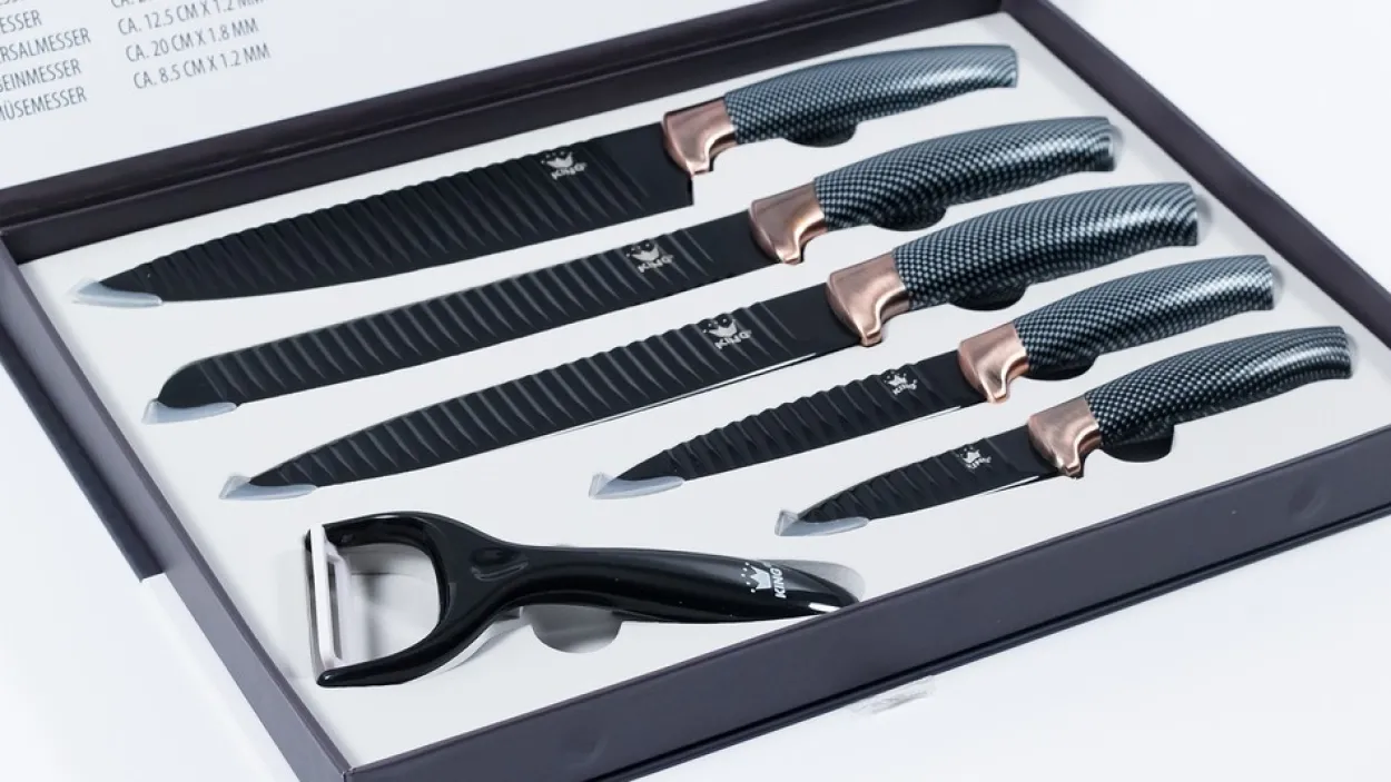 Messerset Carbon Design 5 Messer im Set inkl. gratis Schäler