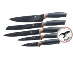 Messerset Carbon Design 5 Messer im Set inkl. gratis Schäler