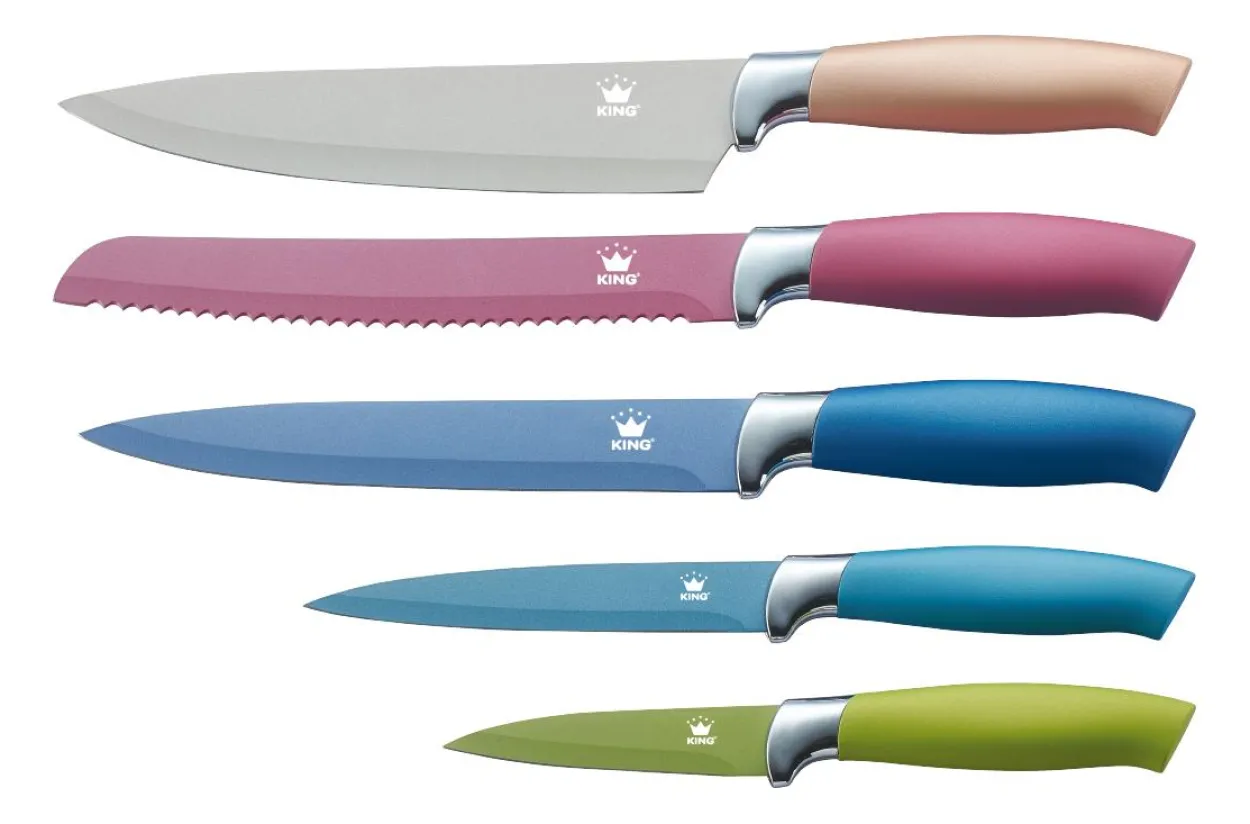 Messerset Metallic Design 5 Messer im Geschenkkarton