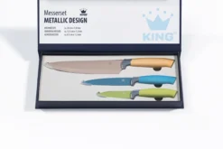 Messerset Metallic Design 3 Messer im Geschenkkarton