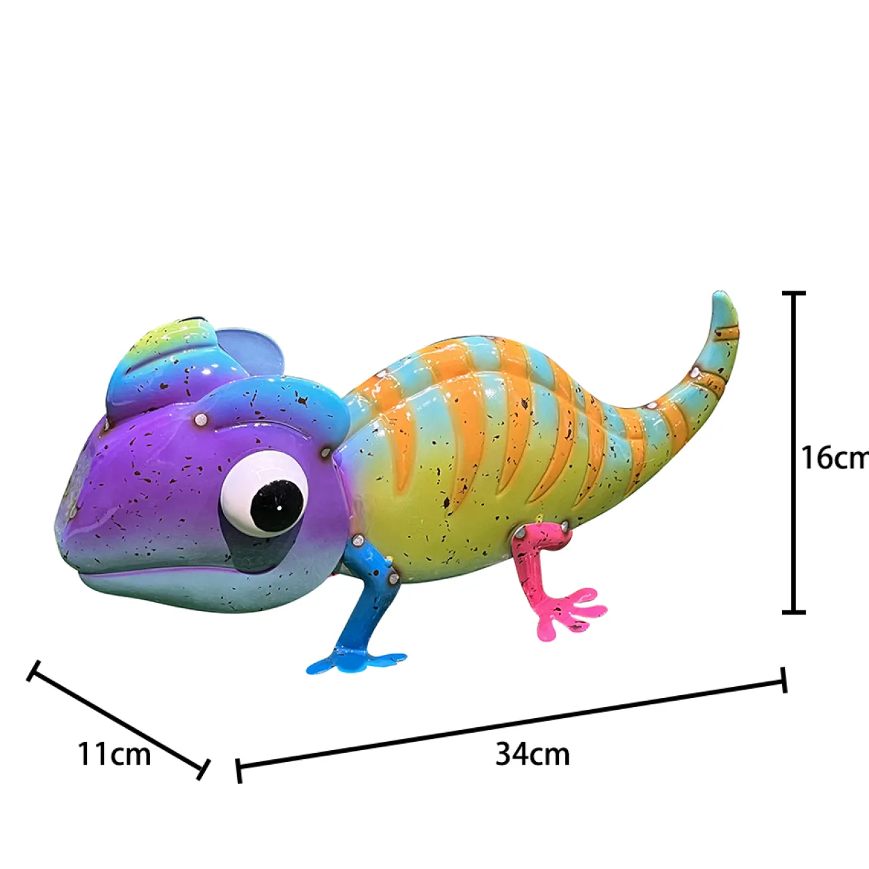 Metalleidechse, ca. 34 x 11 x 16 cm – Multicolor