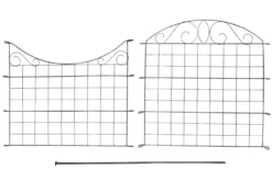 Metall-Gartenzaun, M3, pulverbeschichtet, ca. 77,5 x 64 cm - Anthrazit