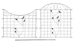 Metall-Gartenzaun, M7,pulverbeschichtet, ca. 77,5 x 64 cm - Anthrazit