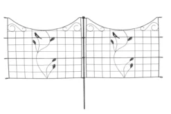 Metall-Gartenzaun, M8, pulverbeschichtet, ca. 77 x 64 cm - Anthrazit