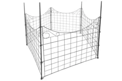Metall-Gartenzaun, M10, pulverbeschichtet, ca. 77,5 x 64 cm - Anthrazit