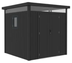 Metallgerätehaus "ELSA", ca. 230 x 230 x 222 cm - Glänzendes Grau