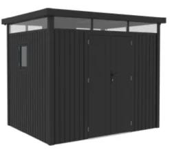 Metallgerätehaus "ELSA", ca. 294 x 230 x 222 cm - Glänzendes Grau