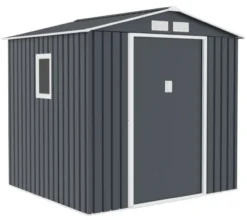 Metallgerätehaus "HANNA", ca. 213 x 195 x 205 cm - Grau/Weiß