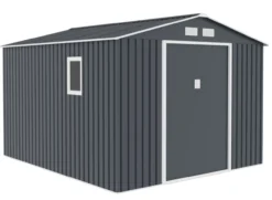 Metallgerätehaus "HANNA", ca. 277 x 322 x 213 cm - Grau/Weiß