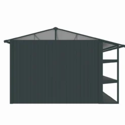 Metallgerätehaus "LAURA", ca. 359 x 296 x 228 cm - Glänzendes Grau