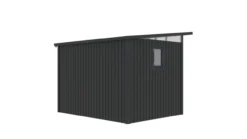 Metallgerätehaus "LENA", ca. 289 x 253 x 220 cm - Glänzendes Grau
