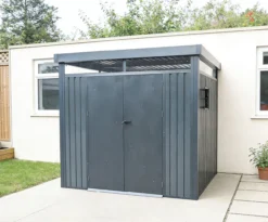 Metall-Gerätehaus "Rioja" mit Doppeltür, ca. 230 x 166 x 222 cm - Anthrazit