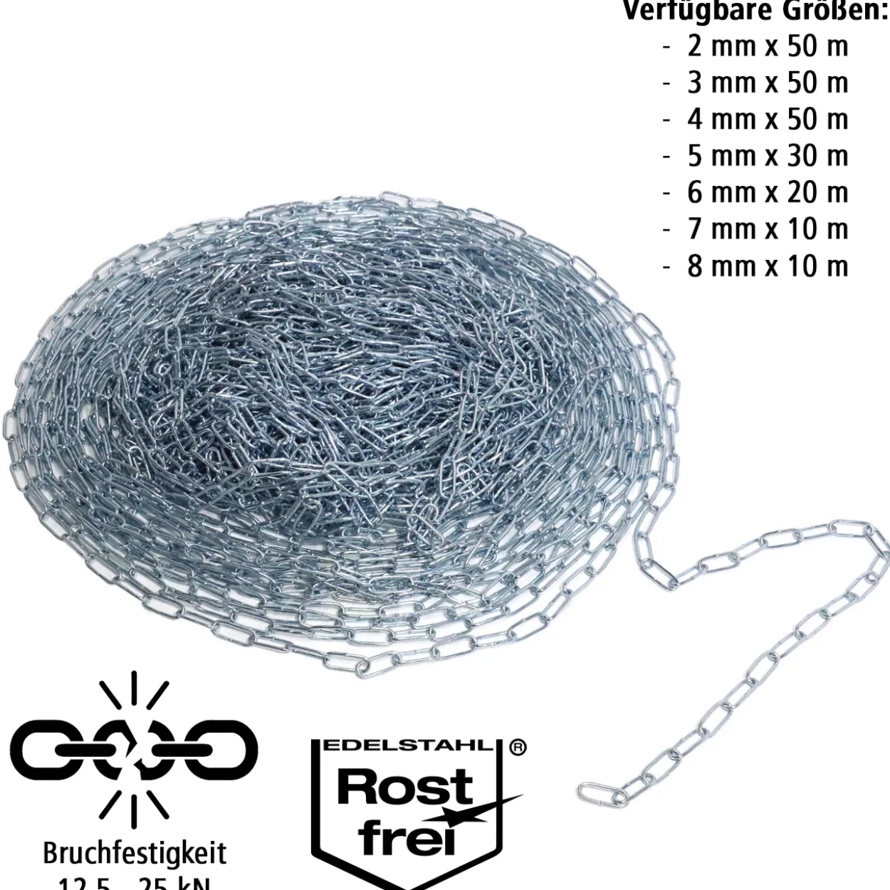 Metallkette aus Carbonstahl DIN 763