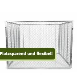 Metall Komposter 448 L silber, stabiler Komposter für eigenen Bio-Kompost