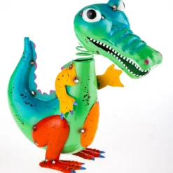 Metallkrokodil, ca. 26 x 12,5 x 28,5 cm – Multicolor