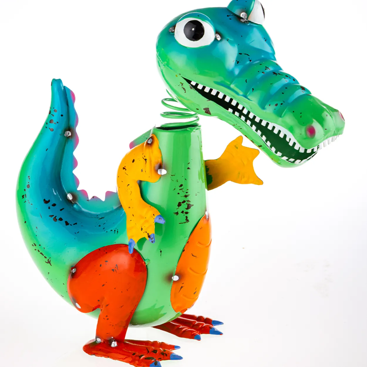 Metallkrokodil, ca. 26 x 12,5 x 28,5 cm – Multicolor