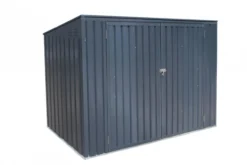 Metall Mülltonnenbox und Aufbewahrungsbox 7x3 dunkelgrau
