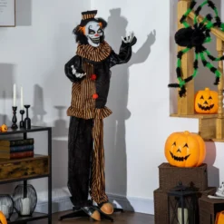 1,7m Halloween Dekoration Horror-Clown Spezialeffekten Soundfunktion